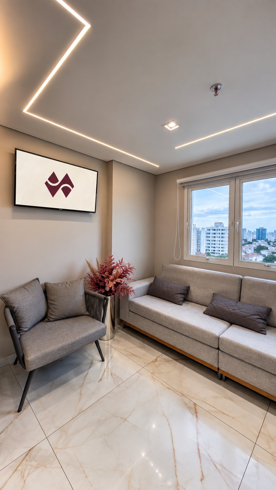 Sala de espera da clínica